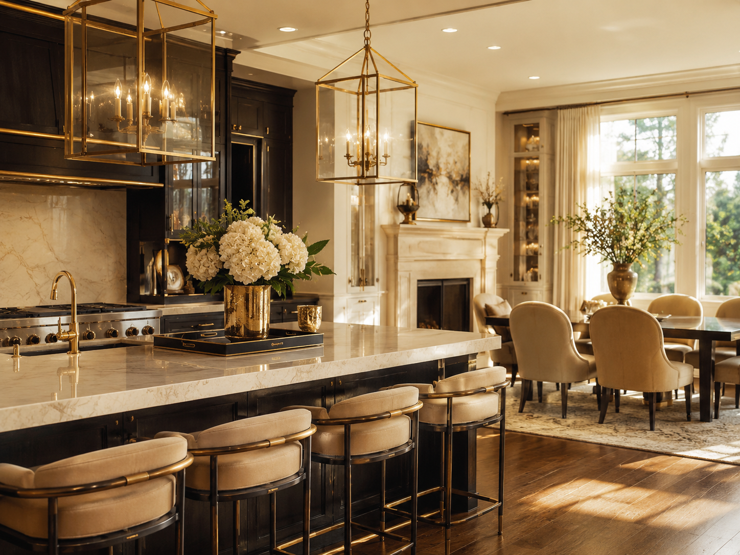 Elegant kitchen in a luxury home